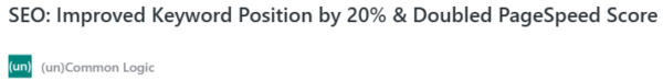 seo improved keyword position by 20% and doubled core web vitals score